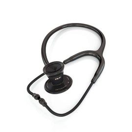 MDF Instruments, ProCardial Cardiology Stethoscope, Stainless Steel, Adult, Dual Head, Black Tube, Black Chestpiece-Headset, MDF797BO