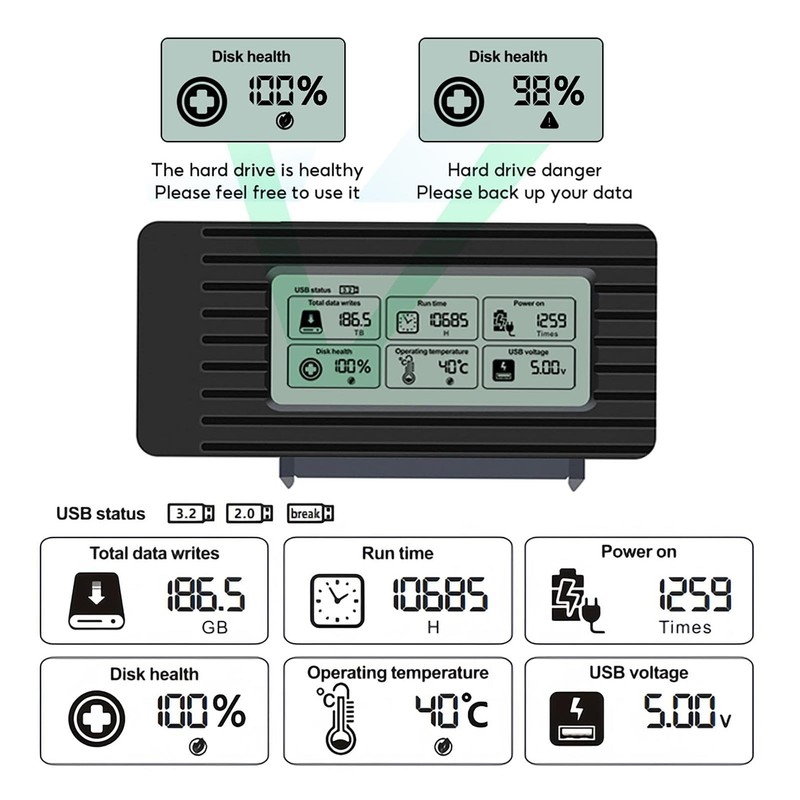Hard Drive Reader,Hard Drive Dock External Hard Drive Reader |