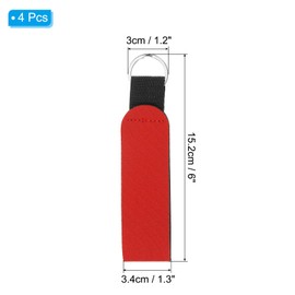 PATIKIL Schwimmender Neopren-Schlüsselanhänger, 4 Stück wasserdichter Auftriebs-Schlüsselring Sublimations-Floating-Schlüsselanhänger für Outdoor-Wassersportarten, Rot