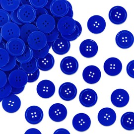 Super Z Outlet 100 Pack 1 Inch Buttons Flatback Sewing Colored for Arts & Crafts, Fashion Clothing, DIY Projects (Blue)