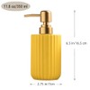 Chic Cylinder-Shaped Soap Dispenser, Vertical Stripe Design with Gold Pump,
