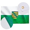Runesol Saxony Flag for Balcony, 91 x 152 cm, Saxony