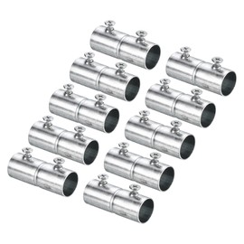 sourcing map EMT Coupling, 16mm(5/8 inch) EMT Set Screw Coupling Conduit Fittings 47mm Length Electrical Conduit Pipe Connector 0.6mm Wall Thick, 10 Pack