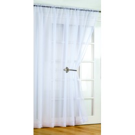 Trent Voile Curtain Panel White 59x45