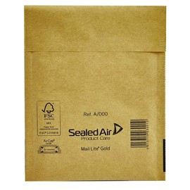Mail Lite Gold 110X160mm 100/Box A/000, Product Range Sealed Air Padded Envelopes, Envelopes & Packaging Stationery