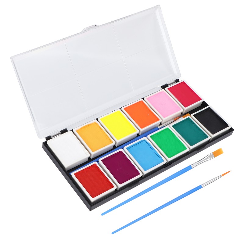 Face Paint Kit Cosmetic Grade 12 Colors Quick Drying Easy