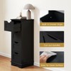 LOKO Bathroom Storage Cabinet with 4 Drawers, Narrow Floor Standing