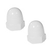 2-Pack White Ceramic Toilet Bolt Covers - Elegant Bathroom Accessories,
