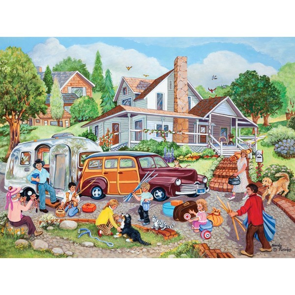 Bits and Pieces - 500 Piece Jigsaw Puzzle for Adults - Departure Day - 500 pc American Summer Jigsaw by Artist Sandy Rusinko