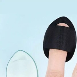 Finger Puff 손가락형 화장 스펀지 파우더 베이스 메이크업 도구 휴대용 미니 쿠션 퍼프 가정용 [손가락퍼프 6p(색상랜덤)] Finger-type makeup sponge powder base makeup tool portable mini cushion puff for home use [Finger Puff 6p(random colors)]