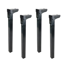 Geesatis 4 Pcs Folding Table Legs Height 350mm/14inch Furniture Legs Sofa Legs for Decor Home, with Mounting Screws, Black