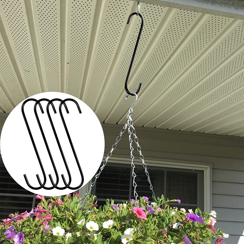 DINGEE 8 Inch S Hooks Heavy Duty,6 Pack Extra Large