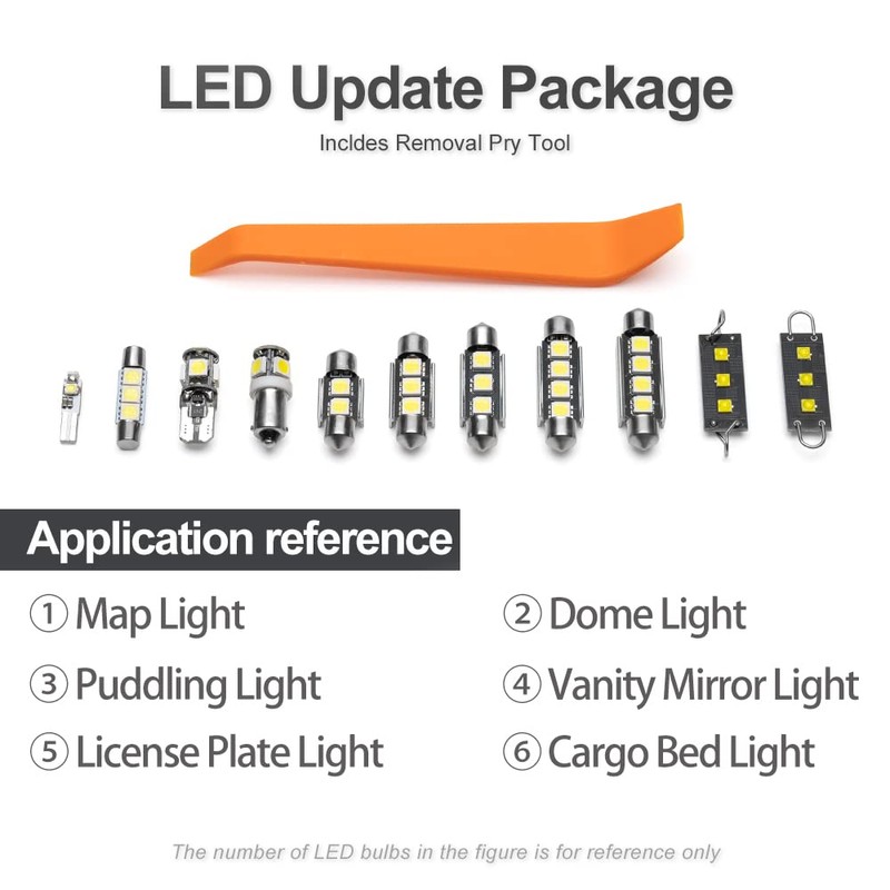 nsautolighting 11pcs Interior LED Lights Bulb Kit for Ford F150