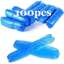 Disposable Arm Sleeves, Plastic Waterproof Oversleeves Protector Covers with Elastic on Cuff uv sun protection arm - Color: White - 100pcs