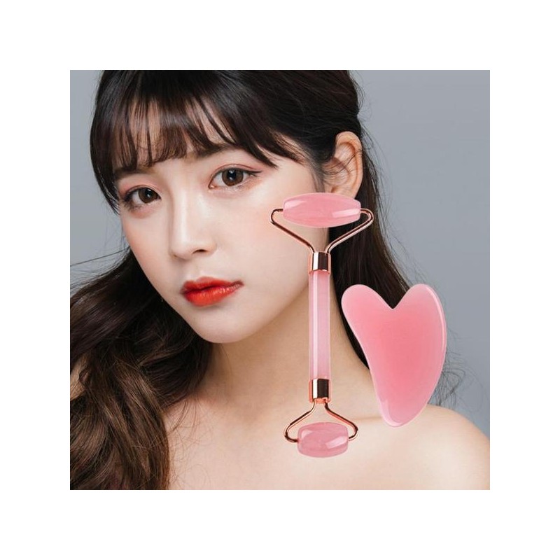 하루10분 얼굴 마사지 괄사 롤러 2종세트 셀프케어 10-Minute Daily Face
