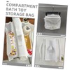 WOONEKY Bath Toy Organizer Saddle Shape Mesh Bag Wide Opening