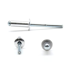 DOJA Industrial Aluminium Blind Rivets 6 x 18 mm Pack of 100 Pop Rivets for Connecting All Types of Thin Materials for Pneumatic/Manual Rivets Machines Riveting Pliers Set Blind Rivets