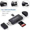 SD Card Reader, Memory Card Reader, 3in1 USB Type-C Card