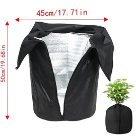 DTXYBC Thermal Pot Protection Plants, Insulation Film, Frost Protection Cover, Pot Protection Plants Winter, Frost Protection with Drawstring and Zip, for Winter Protection, Plants, Winter Protection,