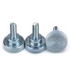 M5-0.8 x 14mm Znic Plated Flat Knurled Head Fully Threaded