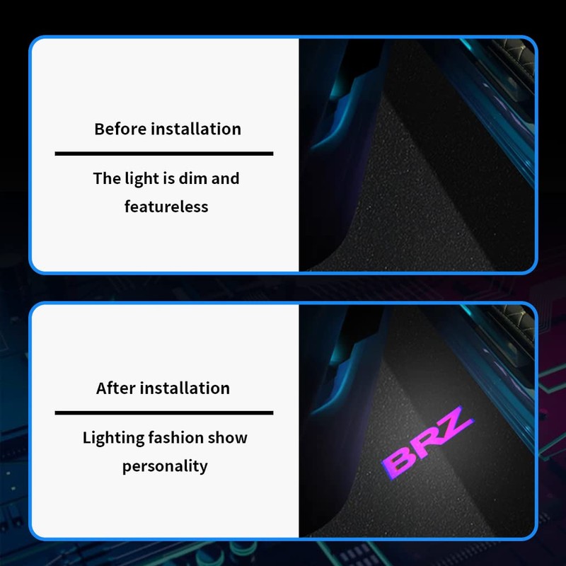 uunonaha 2 pcs Non-Fading LED Car Door Logo Lights Courtesy