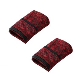 bbfly Sports Wrist Bag with Zipper for Running, Jogging, Cycling, Yoga (S, Purplish Red + Red)