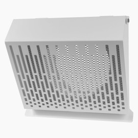 HVAC OV 6 Inch White Exhaust Duct Air Outdoor Dryer Vent Cover – Galvanized Steel Construction with Protective Mesh and Rubber Gasket, Reliable Design for Efficient Ventilation in HVAC Systems