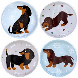 Hand Warmer Pocket Warmer Sets Finger Warmer Against Cold Hands in Winter (Set of 4 Dachshund Love)