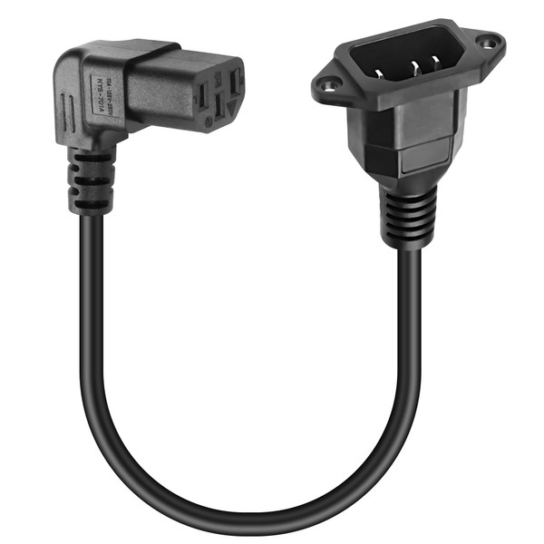 MEIRIYFA 90 Degree C13 to C14 Power Plug Adapter Cable,Down