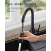 FORIOUS Black Kitchen Faucet with Pull Down Sprayer, High Arc