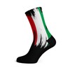 Sox Footwear Italy Flag Splash Black Crew Socks