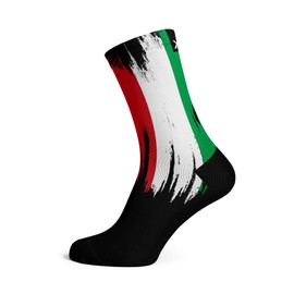 Sox Footwear Italy Flag Splash Black Crew Socks