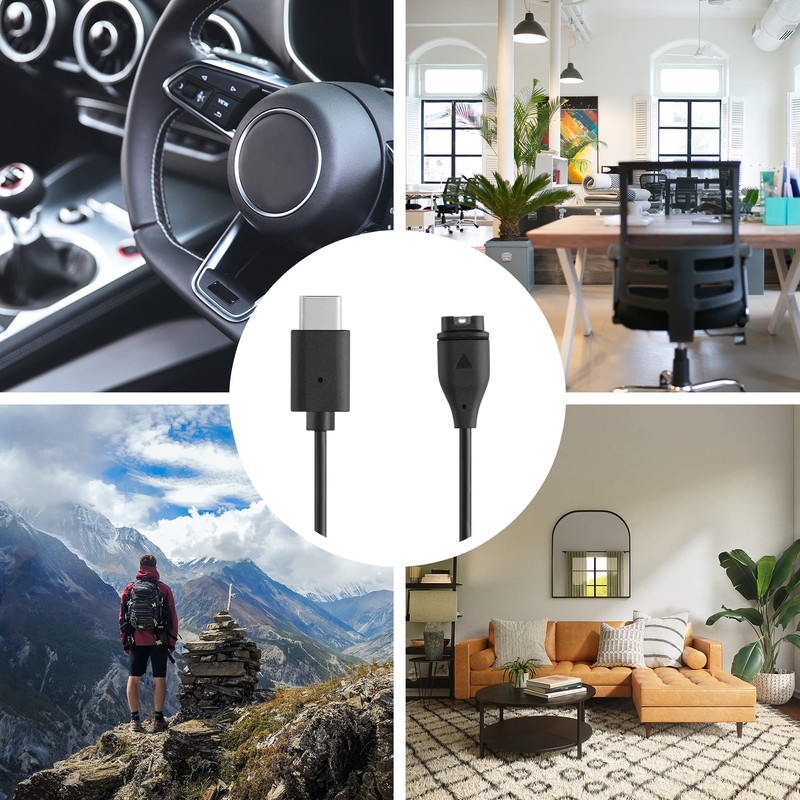 kwmobile USB Kabel Charger kompatibel mit Garmin Instinct 2 Solar/Instinct