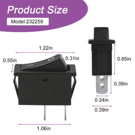 232259 Water Heater Element Switch Replacement for Suburban SW Electric Series Water Heaters 232259, 232362, 525001 233358 233357