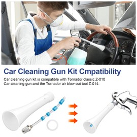 Ahuliao Car Cleaning Gun Kit for Tornador Classic Car Cleaning Gun Z-010 and Air Blow Out Tool Z-014 for Tornador Replacement Parts (1 Set)