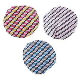 MERRYHAPY 3-piece Set Bathing Shower Caps Waterproof Shower Hat for Women Comfortable Night Sleep