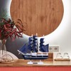 VOSAREA 24 cm Sailing Boat Model Wooden Sailing Ship Model