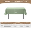 Aocoz Faux Linen Rectangle Tablecloths 52x70 Inch Sage Green Waterproof