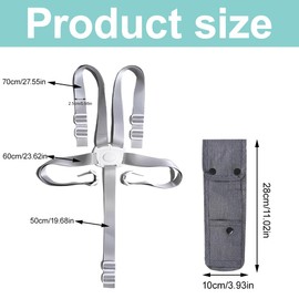 KEMUZ Hochstuhl-Sicherheitsgurte 5-Punkt Sicherheitsgurt Set, Universal Kinder Sicherheitsgurt Für Hochstuhl Kinderwagen Autositz, Ersatzgurt Verstellbar Leicht Tragbar, 1 Stück