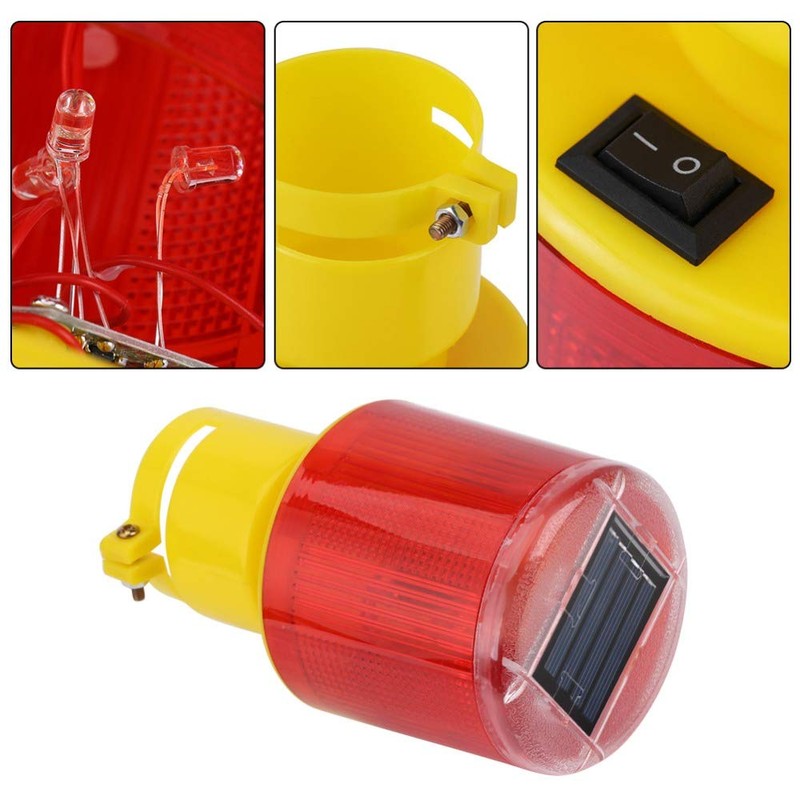 Vogueing Tool Solar Emergency Strobe LED Waterproof Flashing Alarm Lamp