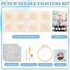 Scettar 8 Pcs Punch Needle Embroidery Kit,DIY Punch Needle Coasters
