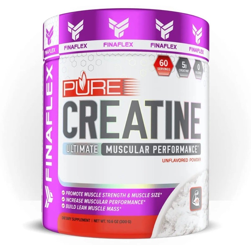 Creatina Pura Monohidratada Finaflex 300 Grs 60 Servicios Sabor Sin