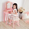 Teamson Kids Pretend Play Kids Vanity, Table & Chair Vanity