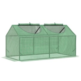 Portable Mini Greenhouse - 4' x 2' x 2' Walk-in Plant Grow Tent with Roll-Up Windows & UV Protection