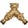 CZSYZCZS Garden Tap Splitter 2 Way - Brass 2 Way