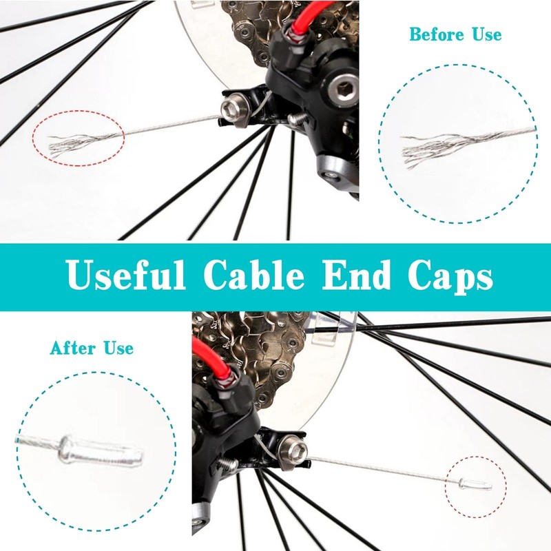 Bike Cable End Caps, Alloy Crimps, Brake Cable End Tips