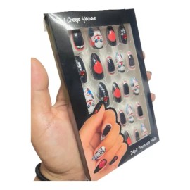 Susett Skull Store Uñas Postizas Diseño Payaso Terrorífico