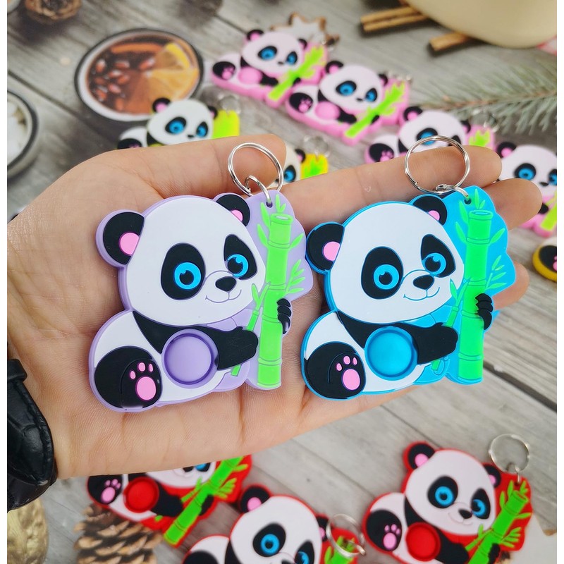 HOZKEAP 10 Packs Bulk Pandas animals Push Fidget Bubble Mini