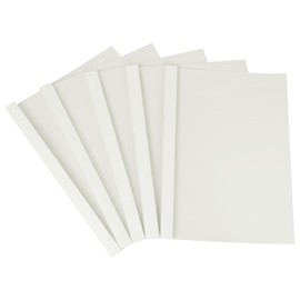 RAYSON TBC6-25-W Thermal Binding Covers, 1/4", PVC Transparent Front Cover and Glossy White Back Cover, Holds 55 Sheets, 25 Pack
