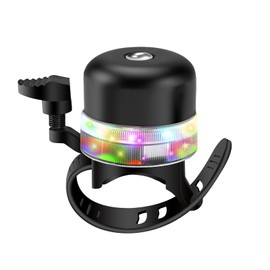 Bicycle Bell With RGB Light - Bike Bell Kids with Clear Voice, Scooter Bell, Children's Bike Bell, Adjustable Bike Bell Adult with Adjustable Strap for Road and Mountain Bike Bell Adults Kids